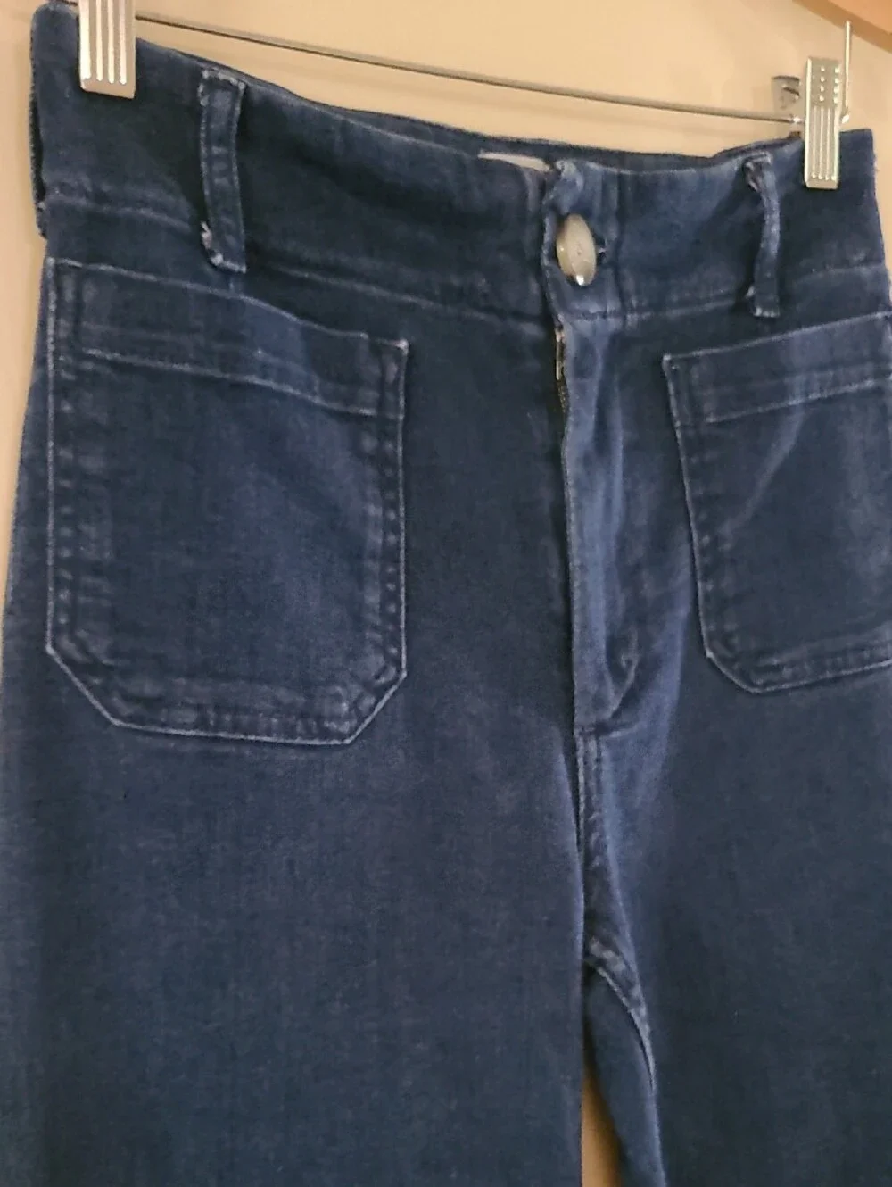 Maeve Anthroplogie The Colette Cropped Wide Leg Pants Jeans Dark Blue - Picture 5 of 16